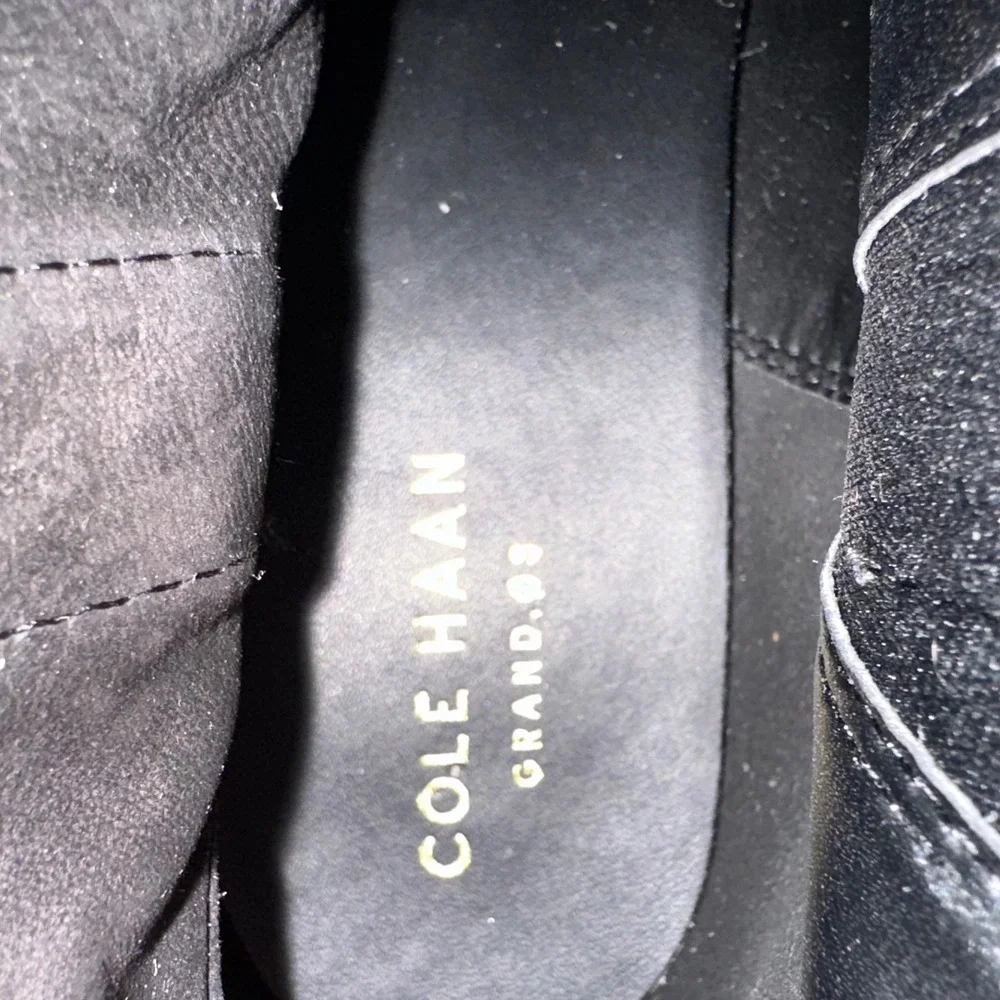 Cole Haan Grand OS‎ Black Suede Buckle Ankle Boots Women's Size 8.5B